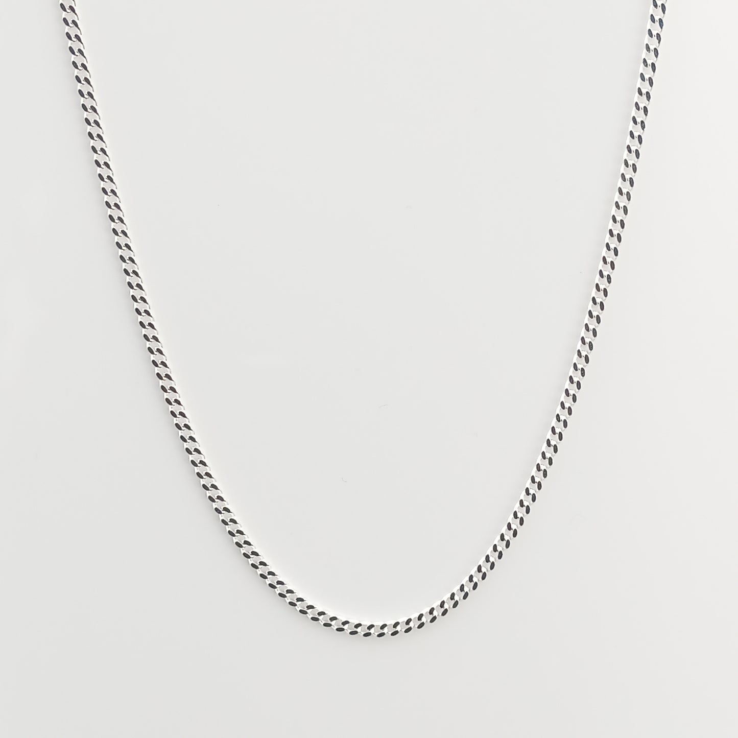 Curb Silver Chain Necklace