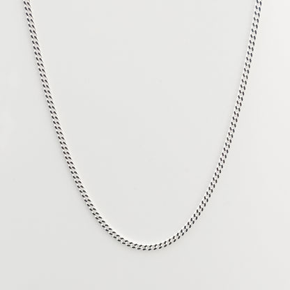 Curb Silver Chain Necklace