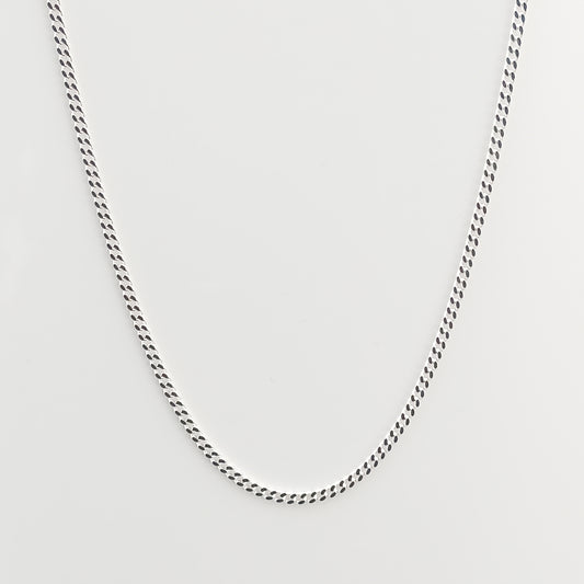 Curb Silver Chain Necklace