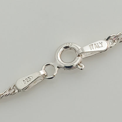 Purity Stamp on Singapore Style Silver Chain Bracelet